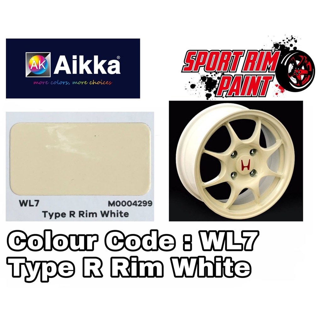 [Sport Rim Paint WL7 TYPE R RIM WHITE] AIKKA Sport Rim 2K Paint DIY Cat ...