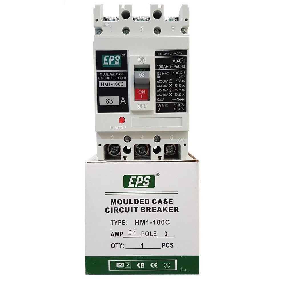 EPS 3Pole 2Pole 32A 40A 63A 100A MCCB 25KA HM1-100C | Shopee Malaysia