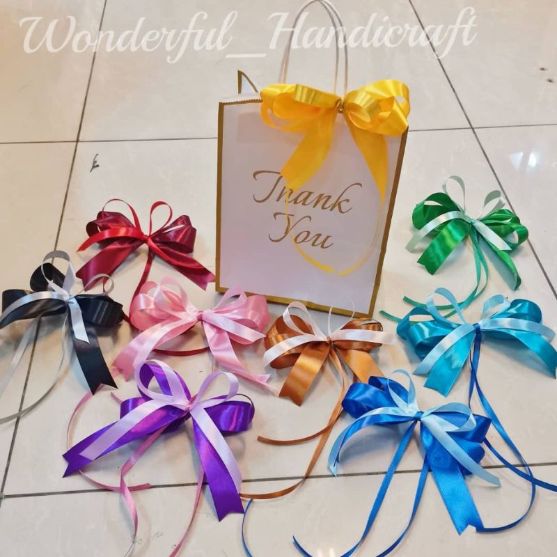 ReadyMade Ribbon Satin Colorful Ribbons hamper Ribbon Reben Hantaran