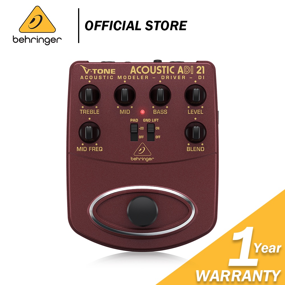 Behringer ADI21 V-Tone Acoustic Driver DI Pedal (ADI-21 / ADI 21