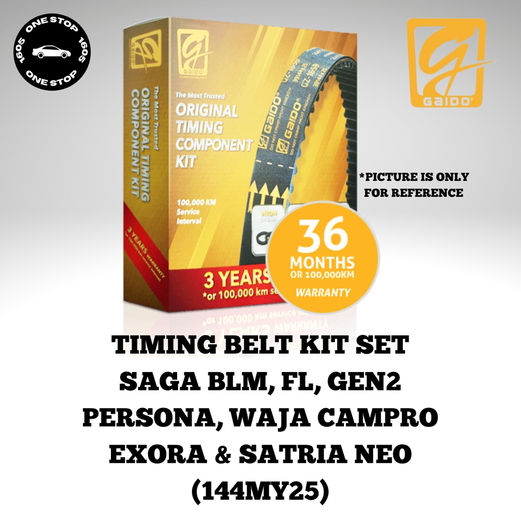 GAIDO TIMING BELT KIT SET PROTON SAGA BLM FL GEN2 PERSONA WAJA CAMPRO