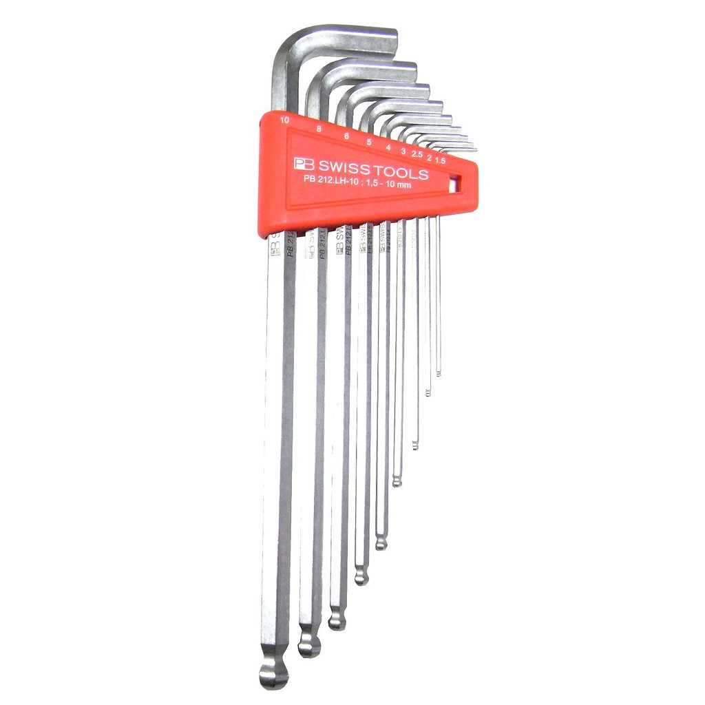 PB SWISS TOOLS 12Pcs Long Hex Allen Key L-Wrench Set With Ball Point ...