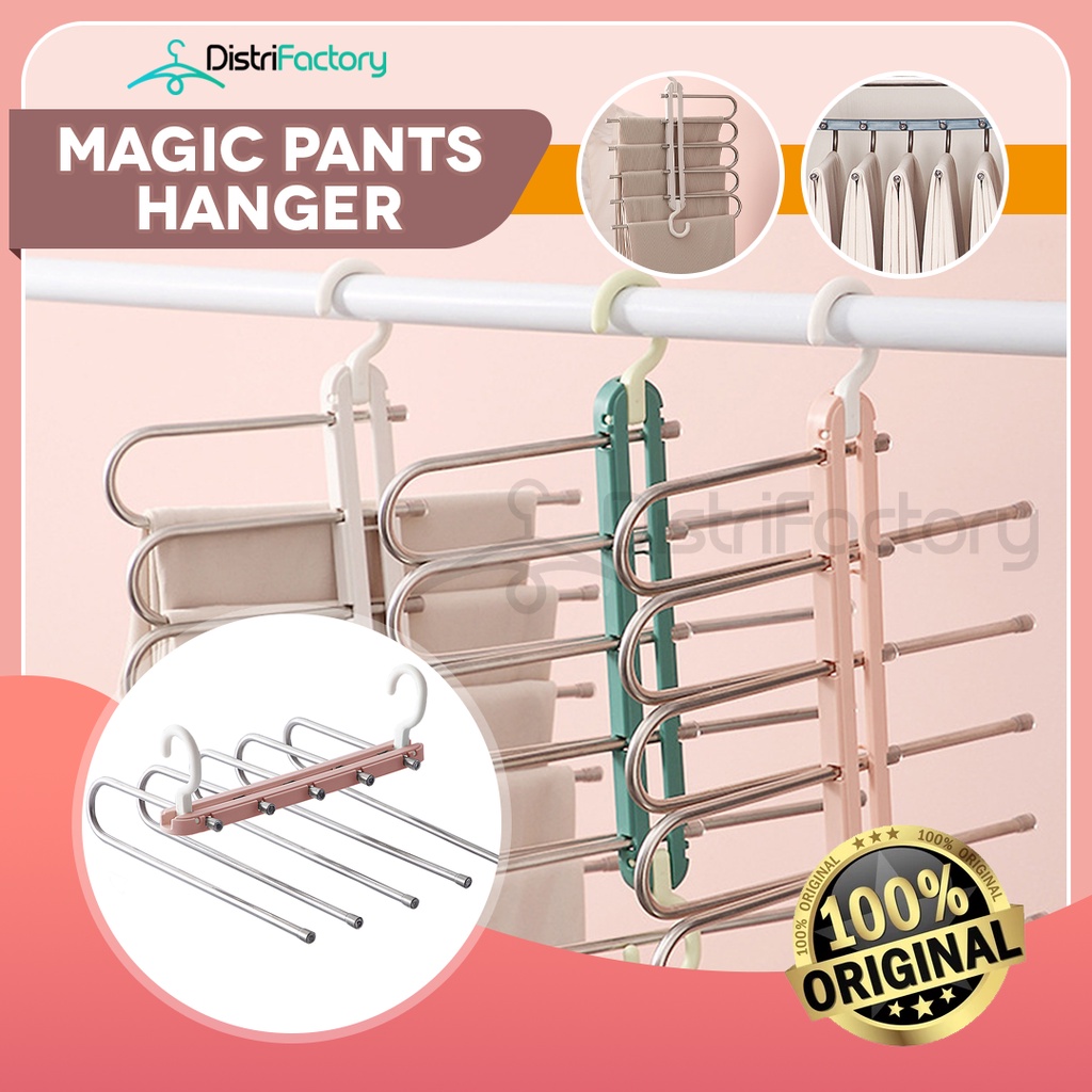 Hanger Magic Pant, Space Saving Closet Hangers Multi Functional Pants ...