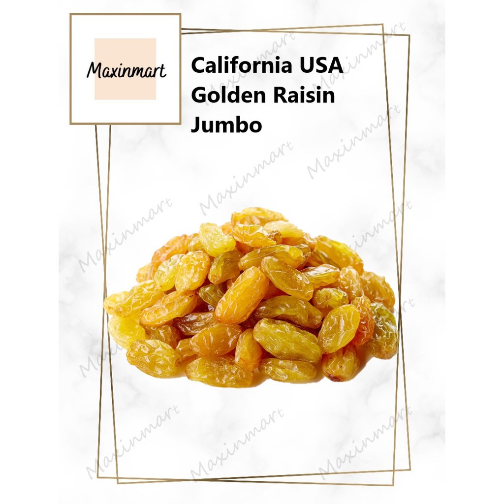 500g Unsweetened JUMBO Premium California Golden Raisin / Kismis ...