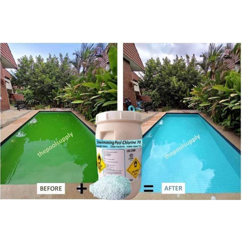 Chlorine Powder/ Klorin Serbuk 70 40kg Swimming Pool Shopee Malaysia