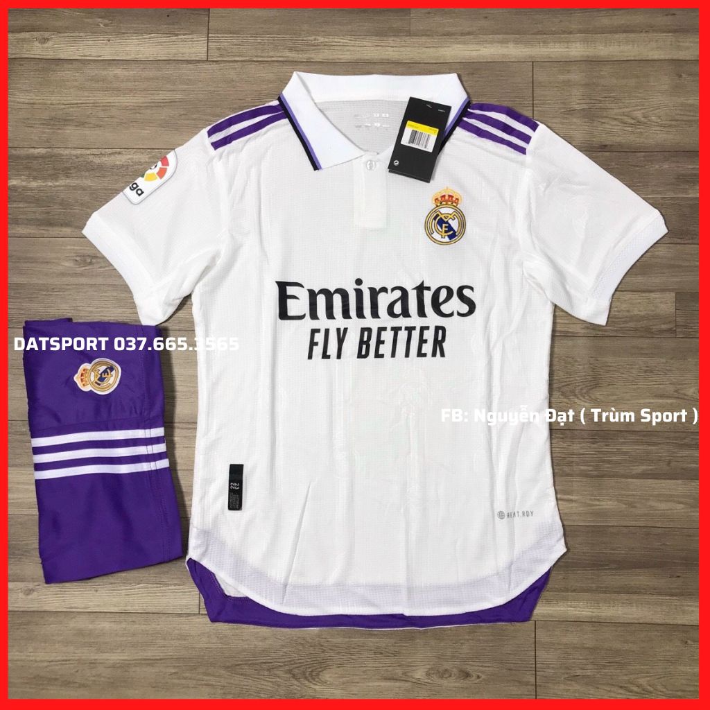 Real Madrid Home Kit 22/23, Real Madrid Club Football Kit White Purple ...