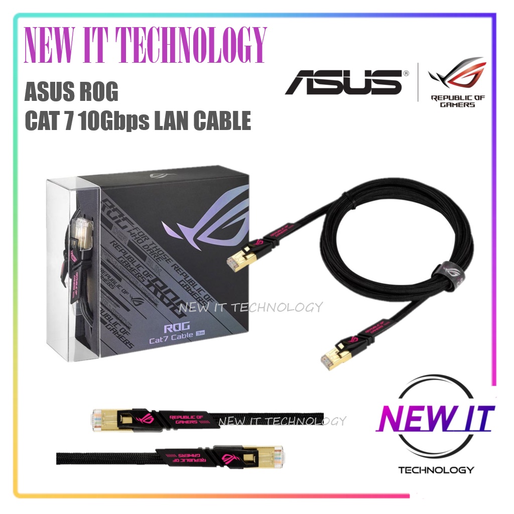 ASUS ROG CAT 7 Ethernet LAN Network Cable RJ45 (3m) 3 Meter up to ...