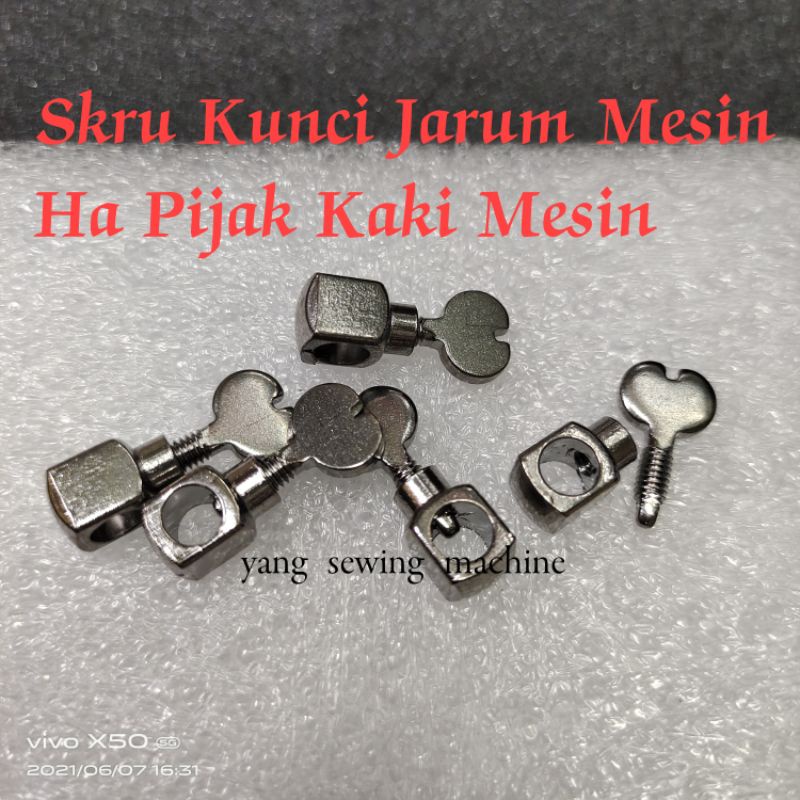 💢SEBIJI 💢Skru Kunci Jarum Mesin Pijak Kaki / Needle Clamp Vintage ...
