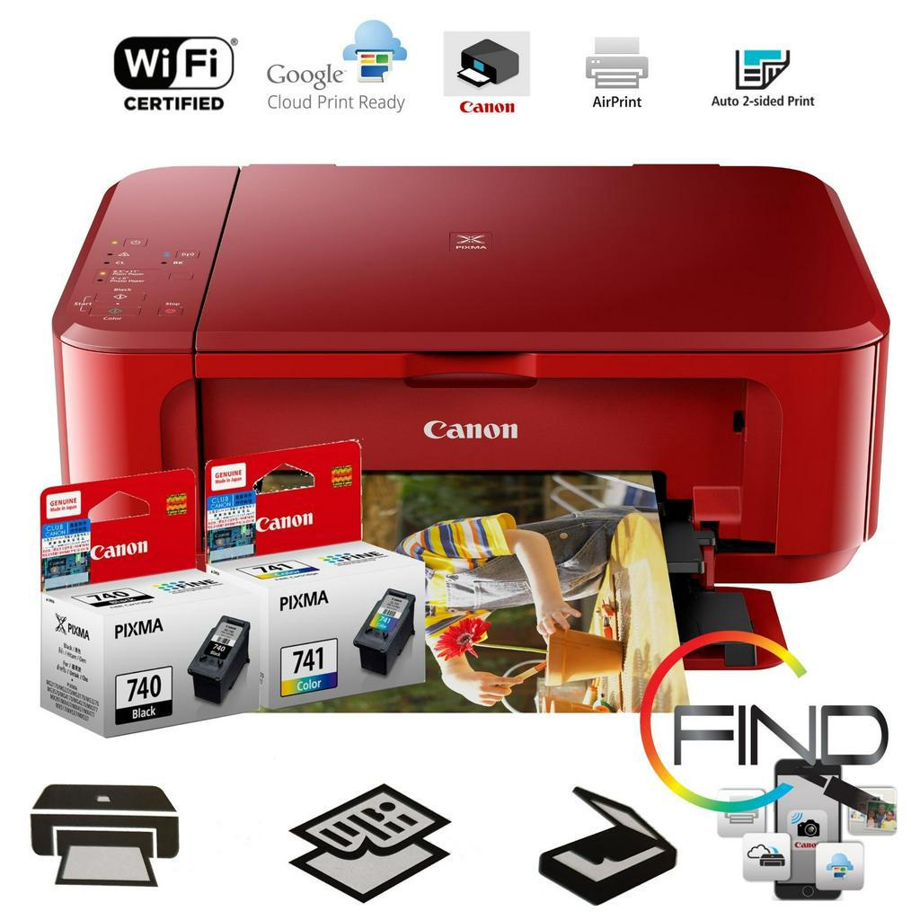 CANON PIXMA MG3670 (RED) AIO WIFI BORDERLESS PRINTER (PRINT/SCAN/COPY