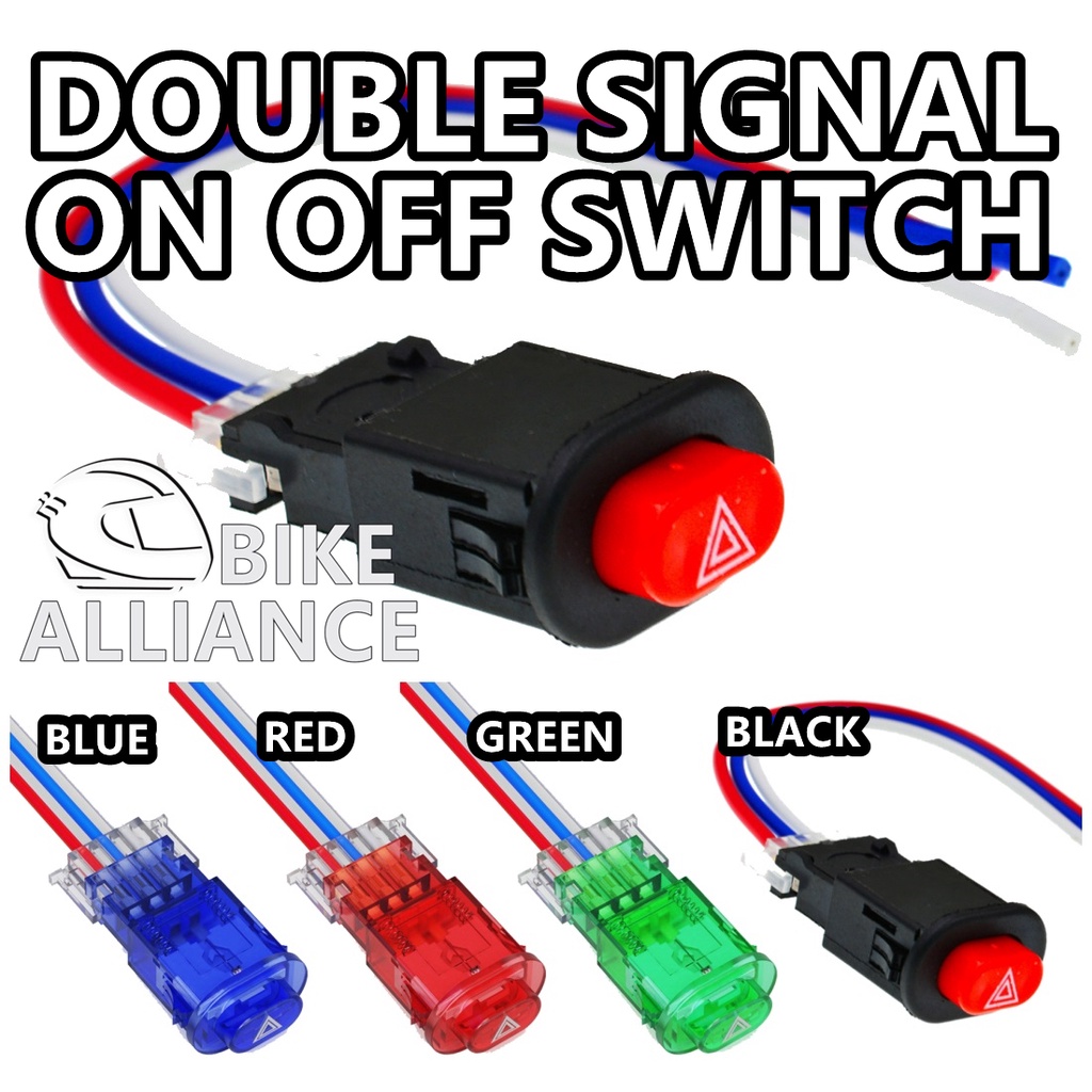 READY STOCK UNIVERSAL DOUBLE SIGNAL ON OFF SWITCH HANDLE BAR 7/8 ...