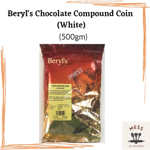 BERYL'S Chocolate Compound Coin (Dark / Milk / White) 500g (Non-return ...