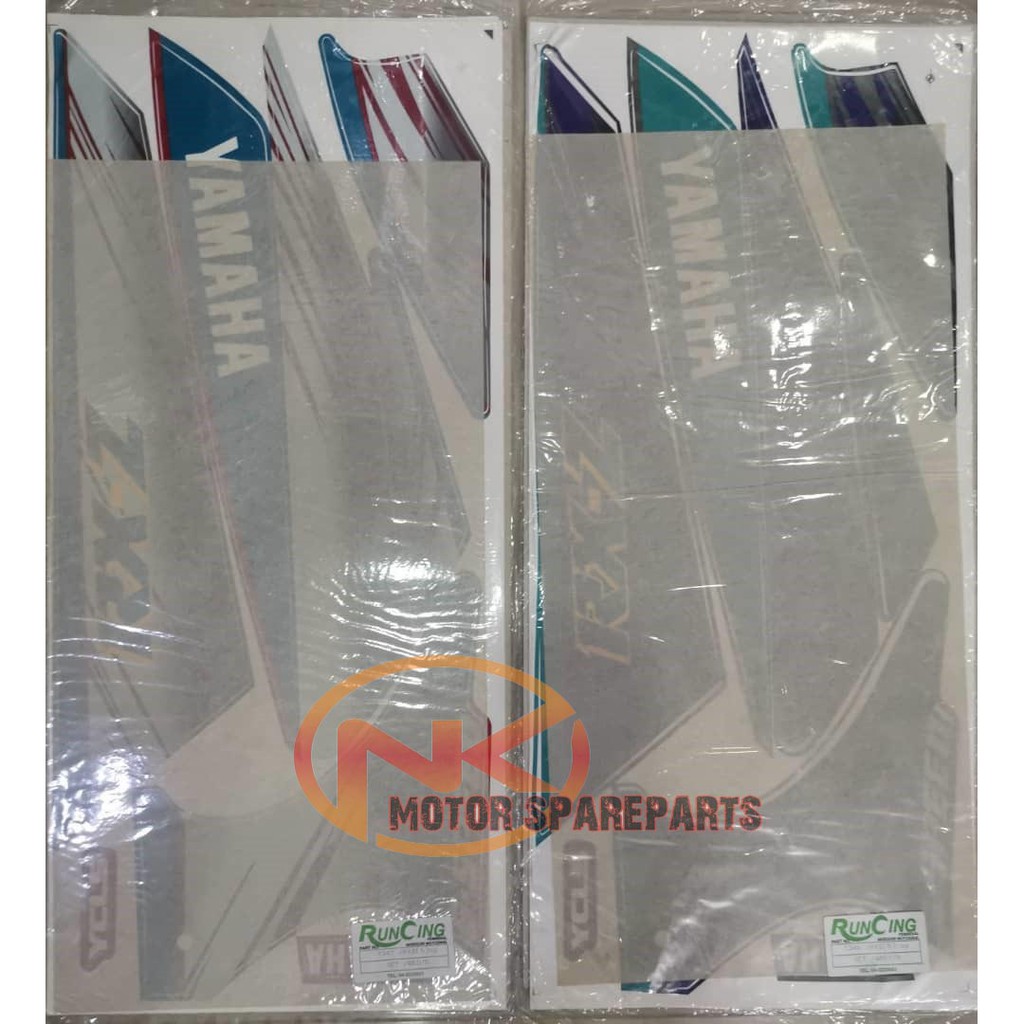 Yamaha Rxz (5) boss 100% (Runcing) (stock lama) Sticker body Stripe set ...