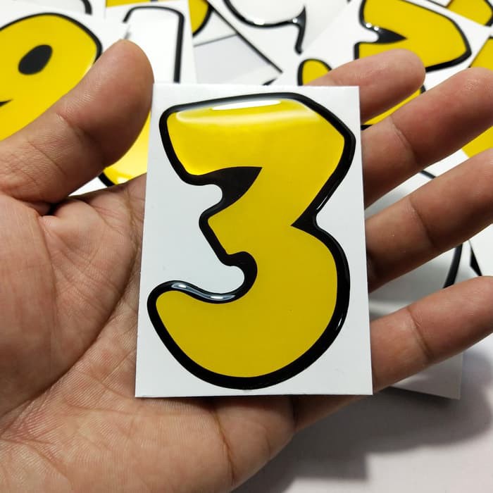 Embossed Number Sticker | Shopee Malaysia