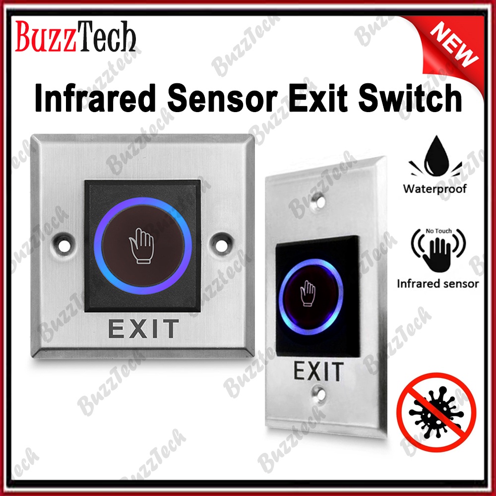 BuzzTech Infrared Sensor Exit Switch Touchless No Touch Door Exit ...