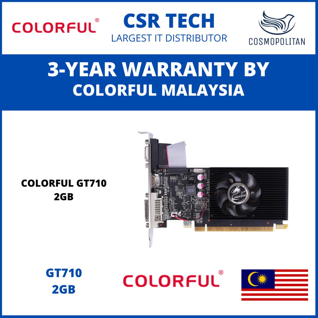 COLORFUL GT710 2GB D3-V Graphic Card [READY STOCK] | Shopee Malaysia