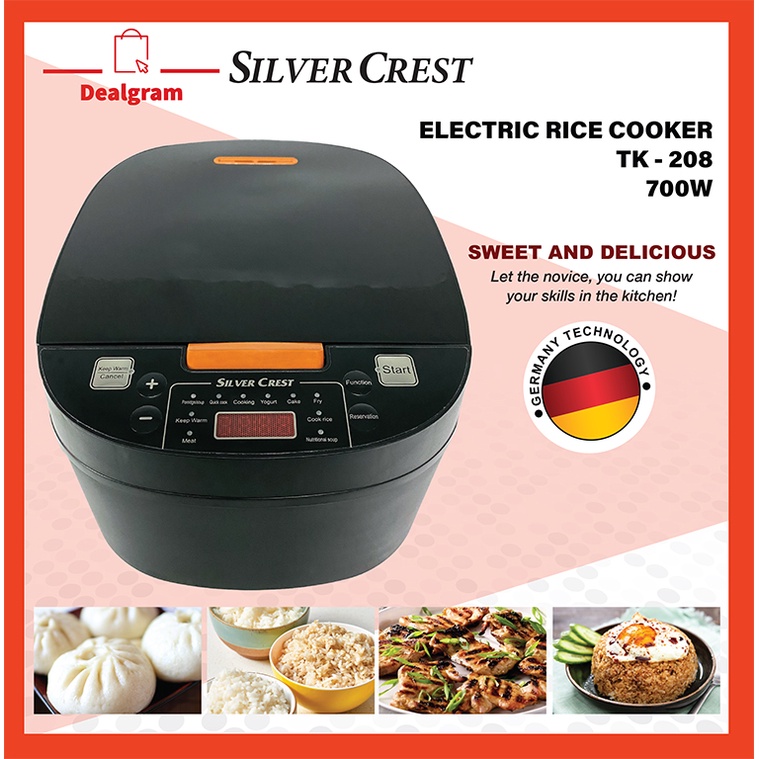 Silver Crest 5L Electric Rice Cooker Multi Function Intelligent Rice