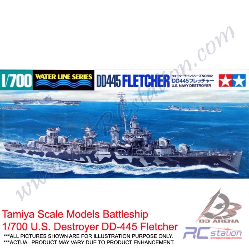 Kit modello Tamiya DD445 Fletcher WWII 1/700