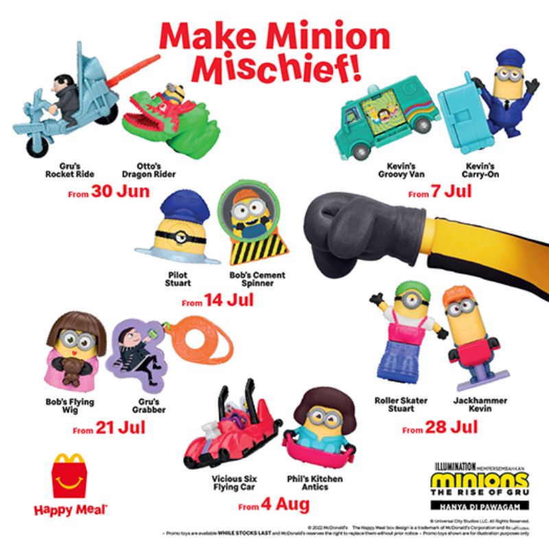 Ready Stock Full Sets Mcdonalds Happy Meals Toys Minion Rise Of Gru Full Sets Shopee Malaysia 4955