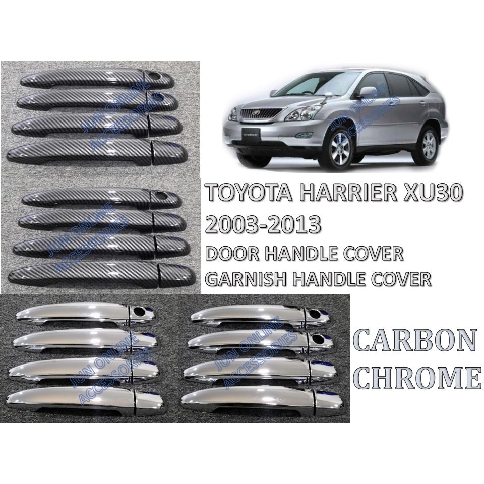 Toyota Harrier MCU30 20032013 Chrome Carbon Style Garnish Door Handle