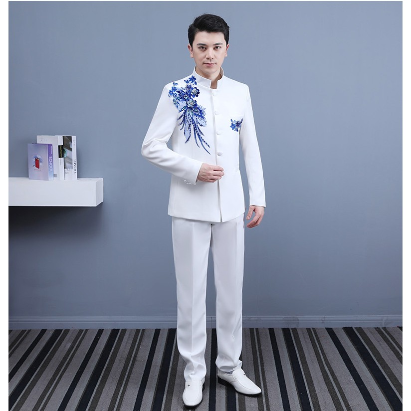 White glitter hot sale suit