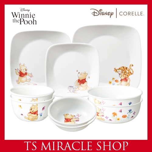 Corelle x Winnie the Pooh Dinnerware 10p Set/Disney Plate,Bowl,Kitchen, USA