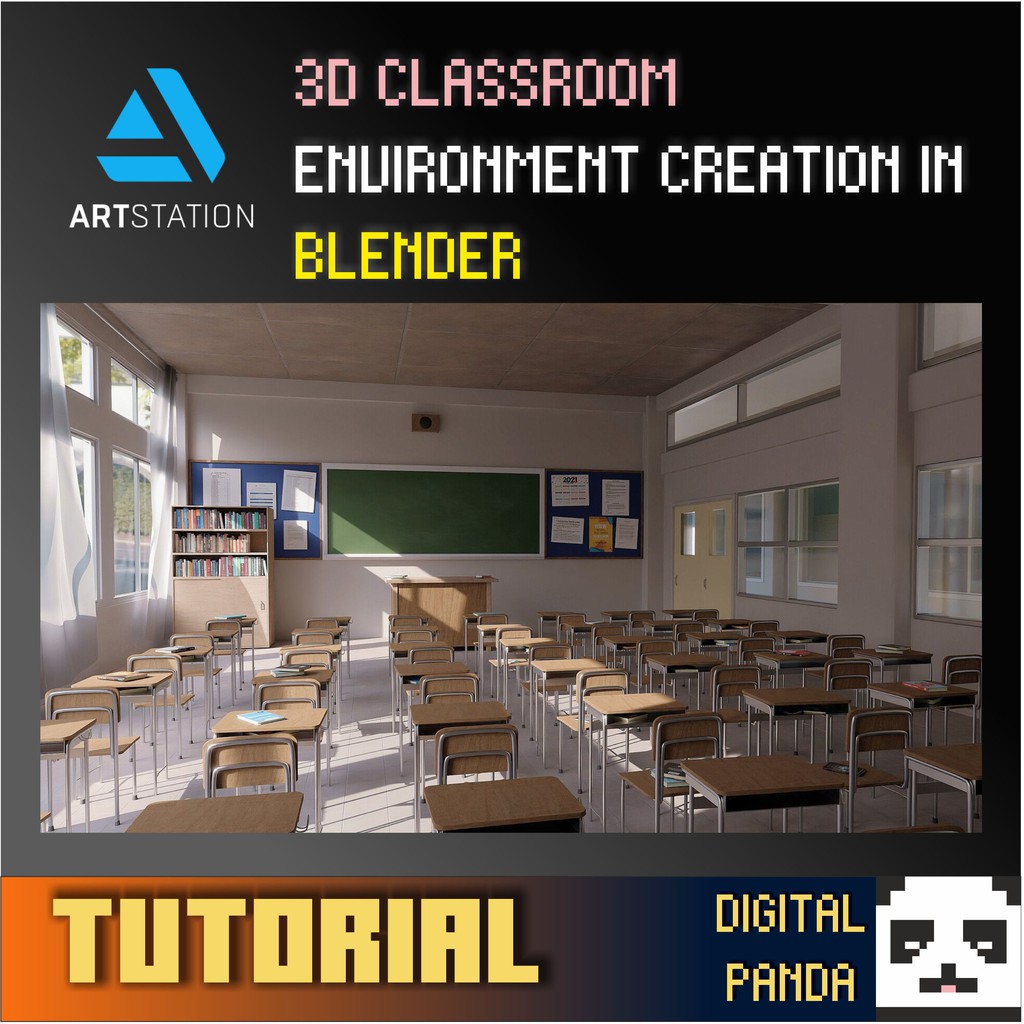 [ FULL TUTORIAL] 3D CLASSROOM ENVIRONMENT CREATION IN BLENDER | Shopee ...