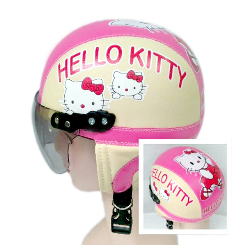Hello Kitty Character Retro Children's Helmet [1-4 Years] - Cream Pink ...