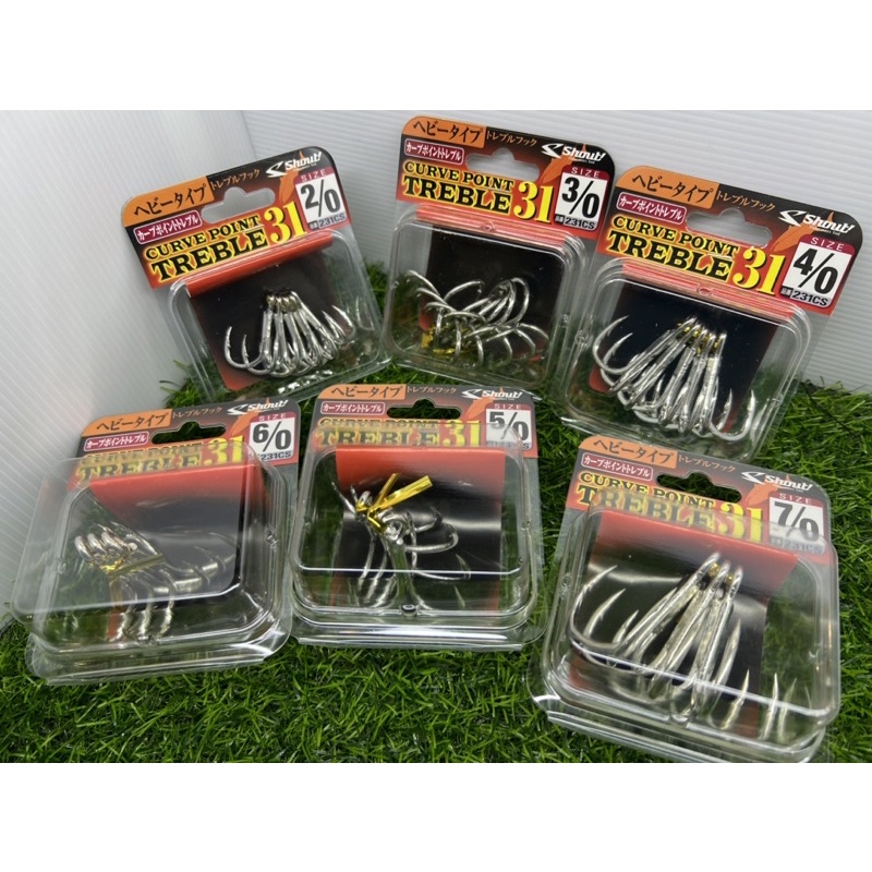 Hameçon Triple Shout Curve Point 6/0 Heavy Duty – Lot De 3 – Modèle 231-CS