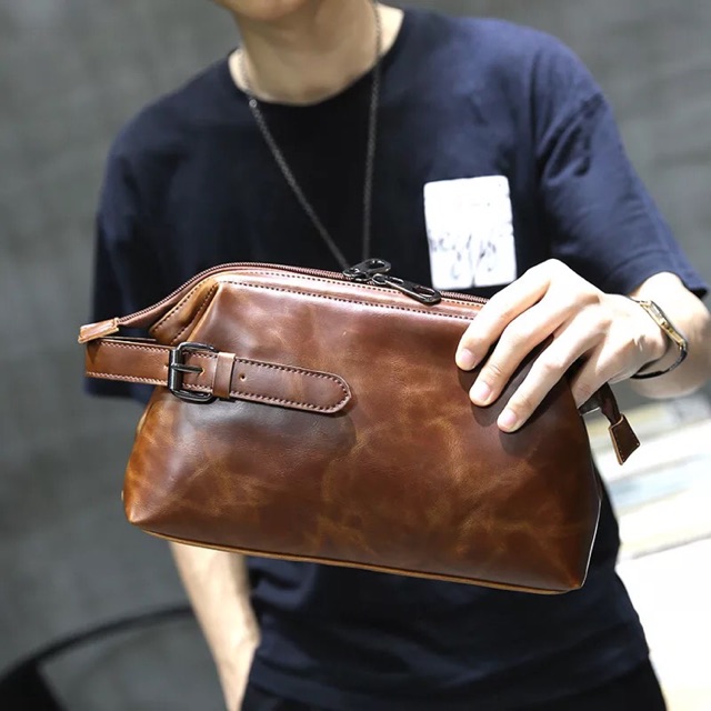 Men's Clutch Bag Leather Bag Men's Fashion, Men's Fashion, Bags, Belt bags,  Clutches and Pouches on Carousell