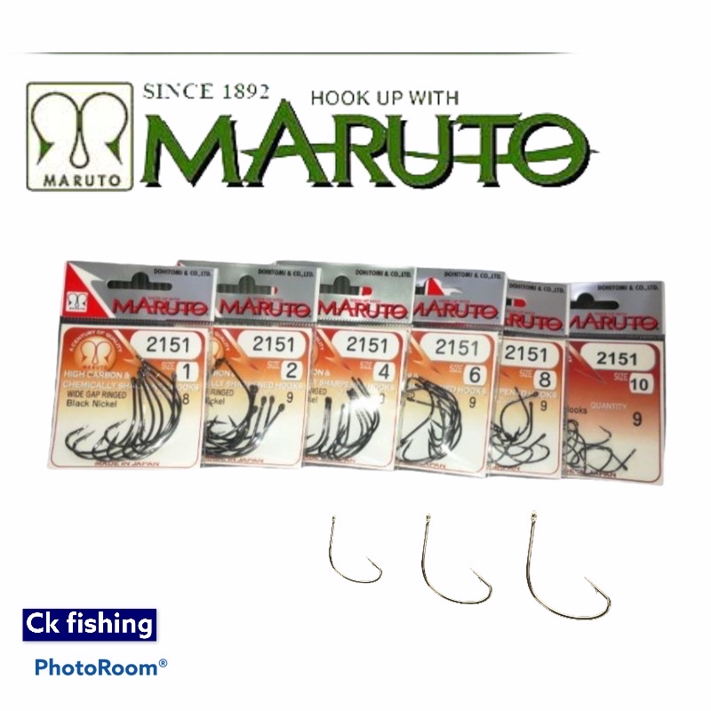 Maruto Circle Hook ( JAPAN ) Model 2151 Hi-Carbon Steel Fishing