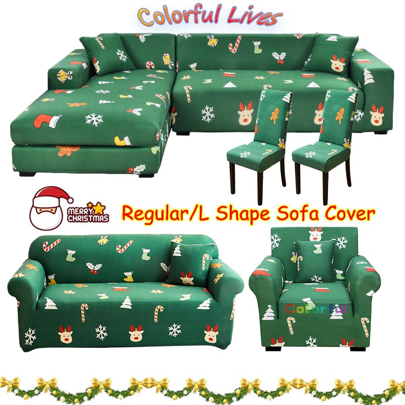 Christmas Sofa Cover Stretchable Sofa Cover L shape Sofa Cover Set ...