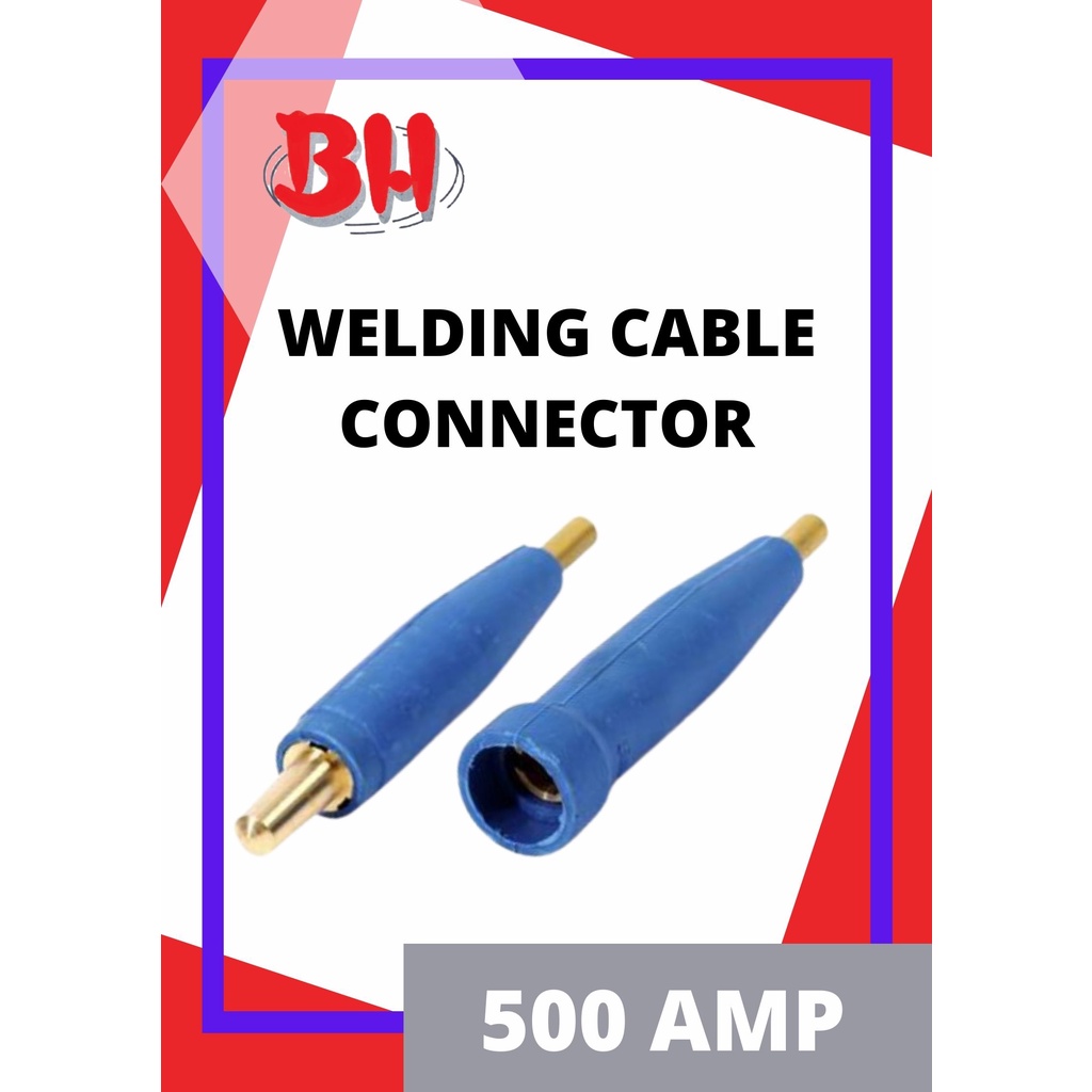 [iBANHEE] HEAVY DUTY WELDING CABLE CONNECTOR PIN TYPE 500 AMP 2 SETS
