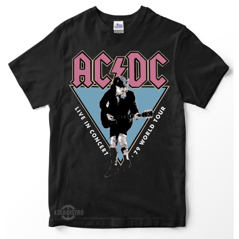 Acdc LIVE IN CONCERT 79 WORLD tour Premium Tshirt acdc tour kaos band ...