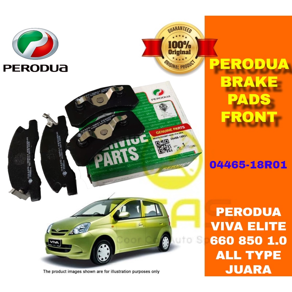 100 Original Perodua Front Brake Pads Perodua Viva Elite 660 850 1.0