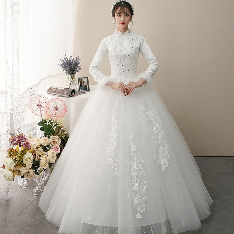 BEAUNIQUE Gaun Pengantin Muslimah Modern Turki Lengan Panjang Baju Pengantin Shopee Malaysia