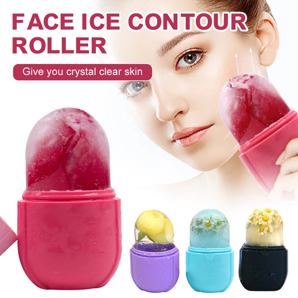 【ICE】Ice Massage Face Contour Cooling Capsule Beauty Roller Tool Face ...