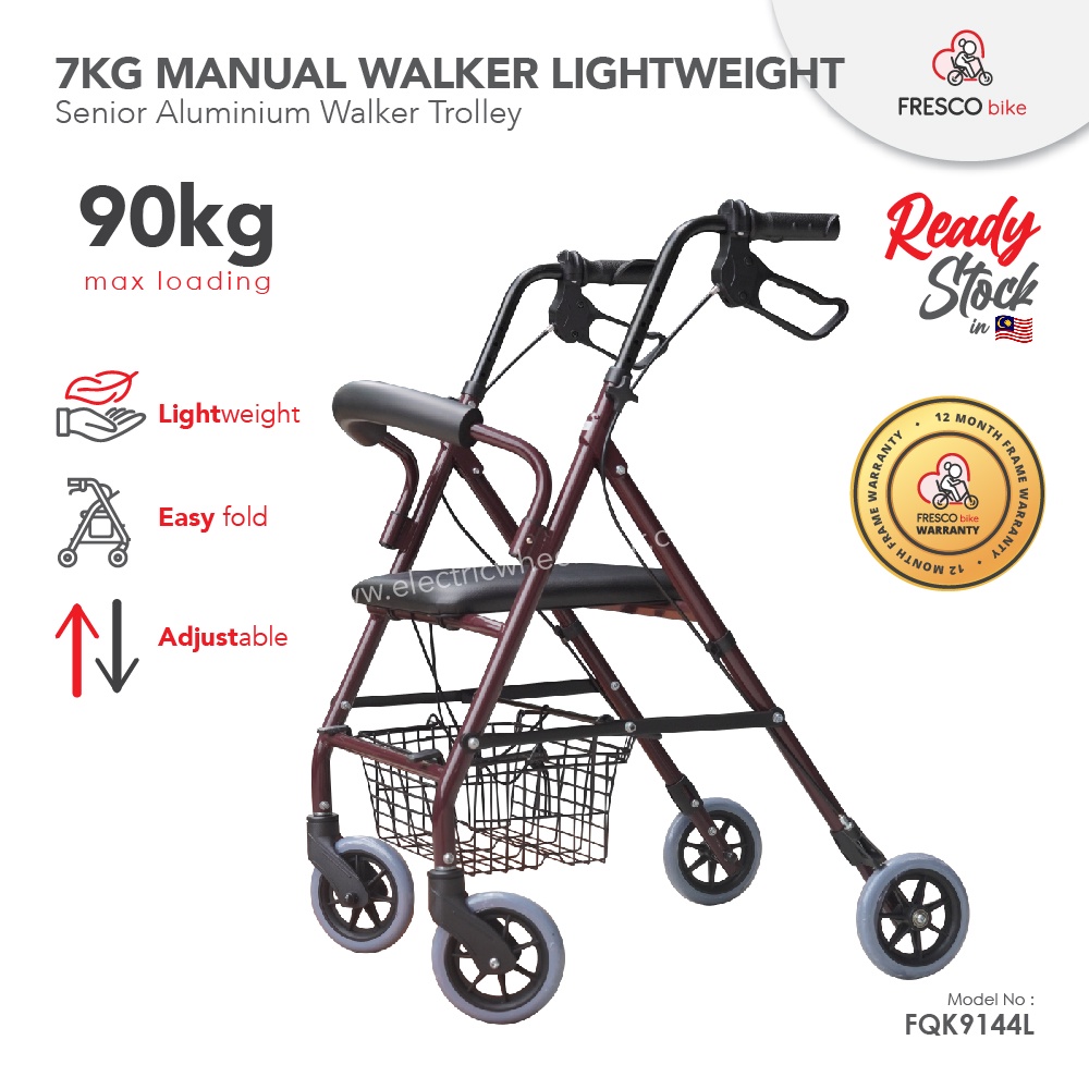 Lightweight Walker for Senior Aluminium Walker Trolley for Elderly