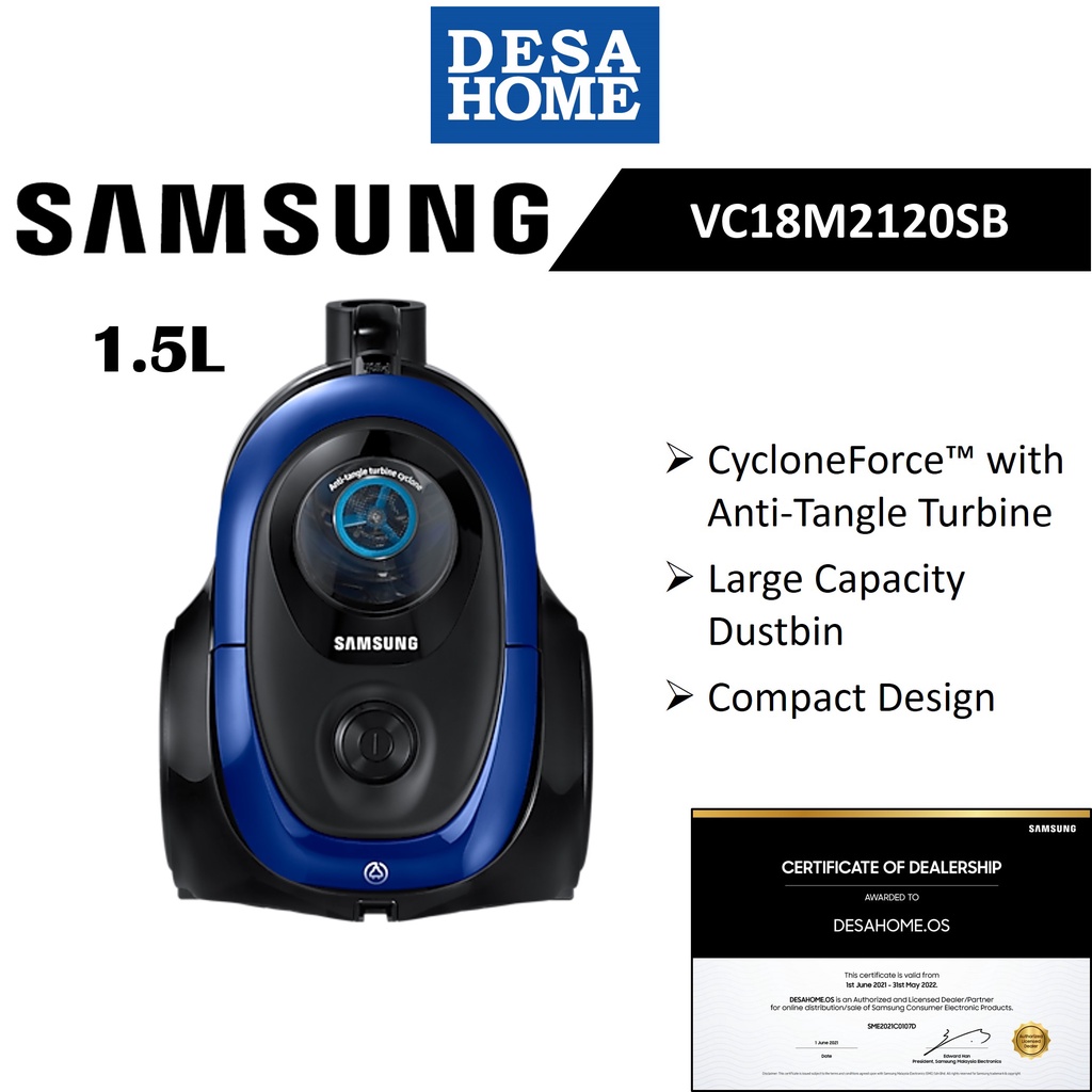 Samsung VC18M2120SB Canister with Cyclone Force Vacuum Cleaner ...