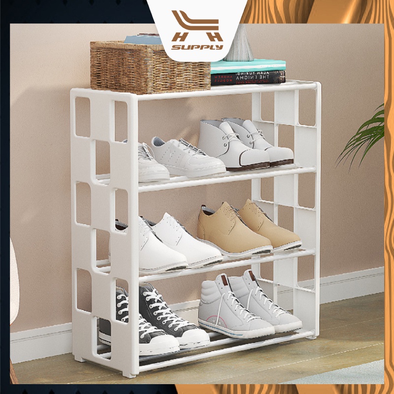 LH 4 Tier Shoe Rack Shoe Box Shoe Storage Shoe Organizer Rak Kasut Shoe ...