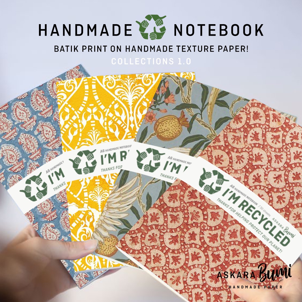 Handmade Notebook Japanese/ batik Cover/ Recycled Cover/ Custom ...