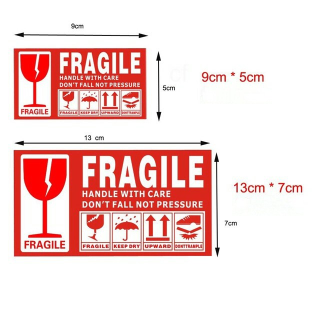 Fragile Sticker 易碎贴纸 | Shopee Malaysia