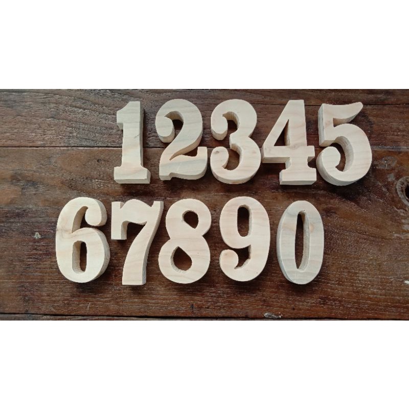 KAYU Wooden Numbers - Wooden Letters - Cool Fonts - House Numbers From ...