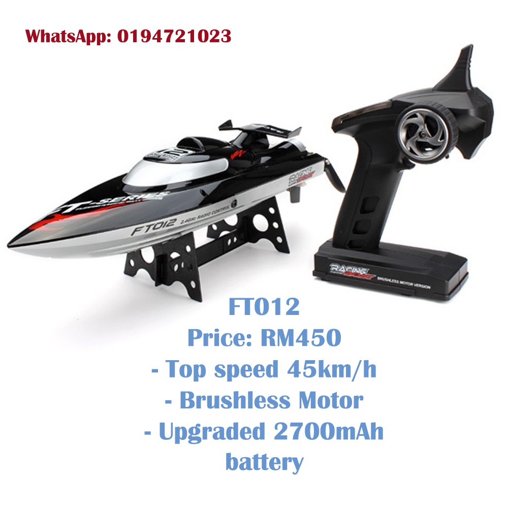 Ready Stock FeiLun FT012 2.4G 4CH Brushless 1800mAh Battery RC Racing Boat Speed Boat Remote Control Shopee Malaysia