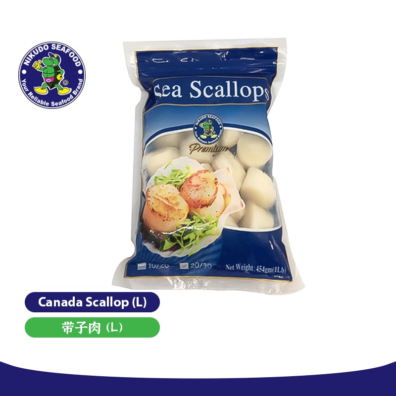 Nikudo CANADA SCALLOP IQF 20/30 PCS/LB (L) (NIKUDO )(10%GLAZING) 带子肉（L ...