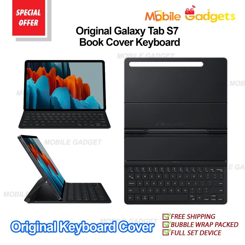 Samsung Tab S7 FE / Tab S7+ Book Cover Tab S7 Keyboard Cover Slim