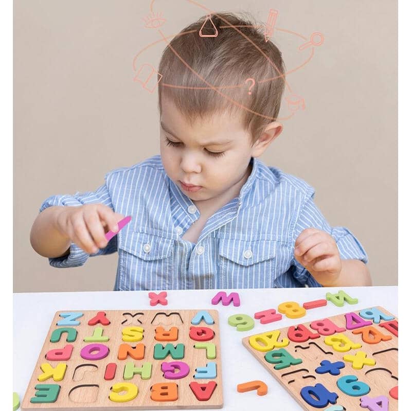 Rexshopper ABC / 123 Puzzle Kids Early Learning Educational Wooden ...