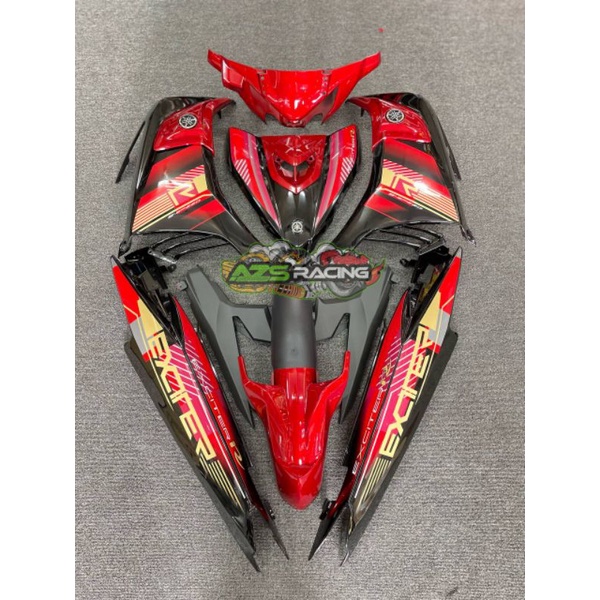 COVERSET YAMAHA 135LC V6 V7 EXCITER RR MALIBU MERAH IRON MAN