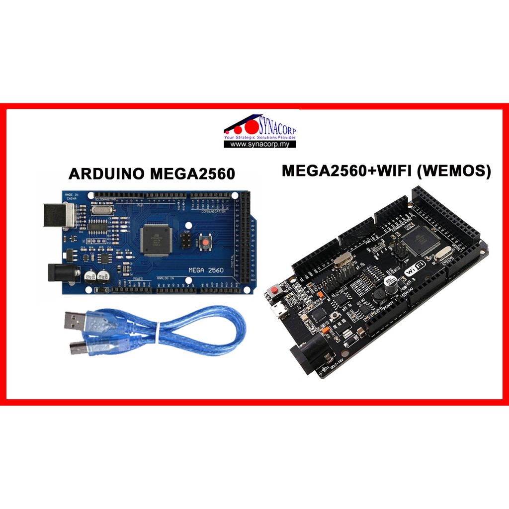 Arduino Mega 2560 R3 Compatible with ESP8266 WiFi MCU and 32 Mb