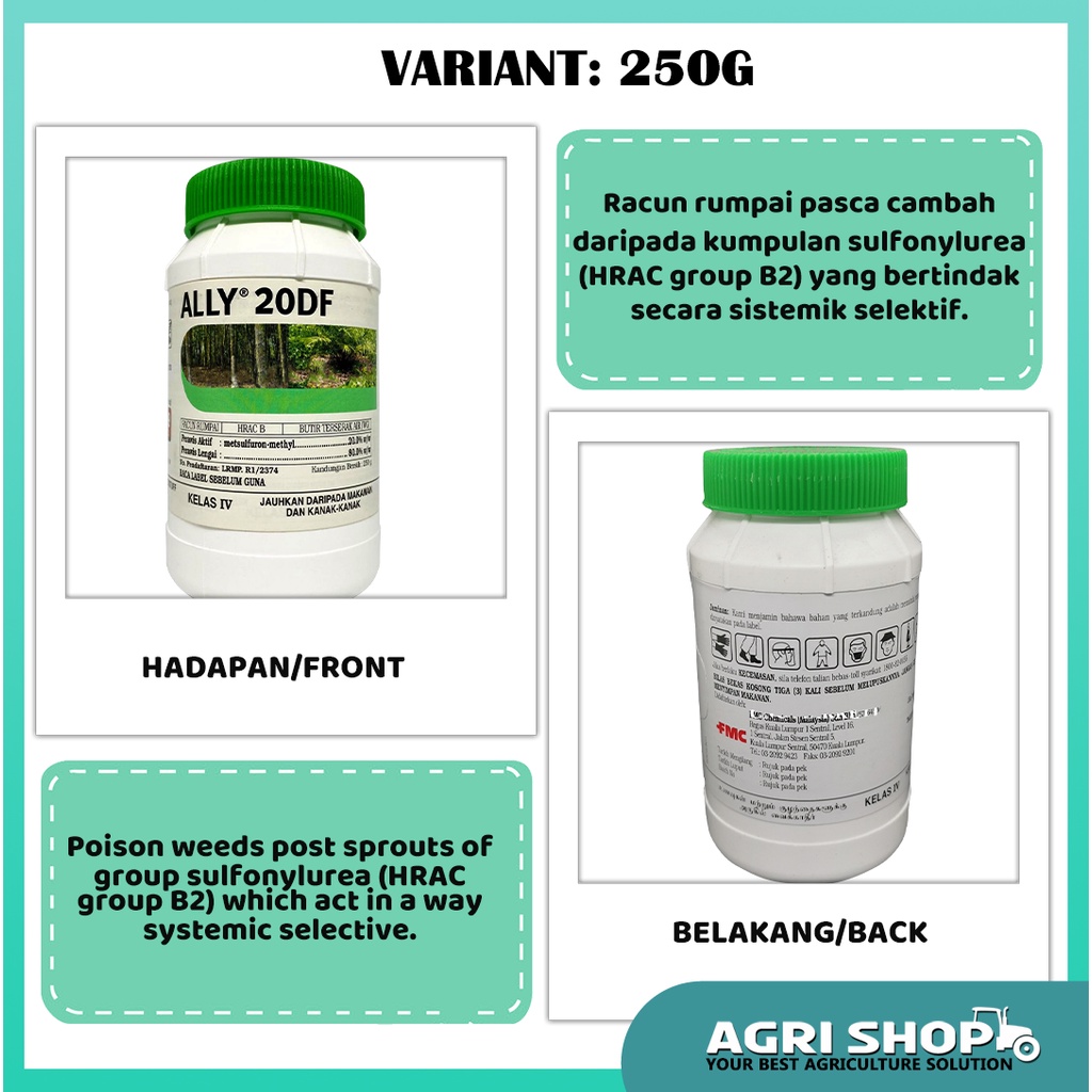 Agrishop Dupont Ally 20DF Herbicide WG 20% Class 4 (500g) | Shopee Malaysia