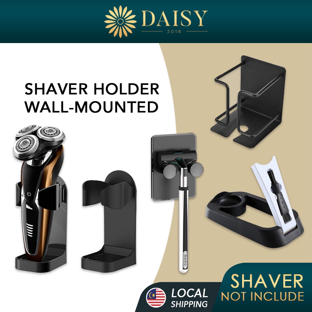 Electric Shaver Razor Holder Wall-Mounted Self-Adhesive Storage Rack ...